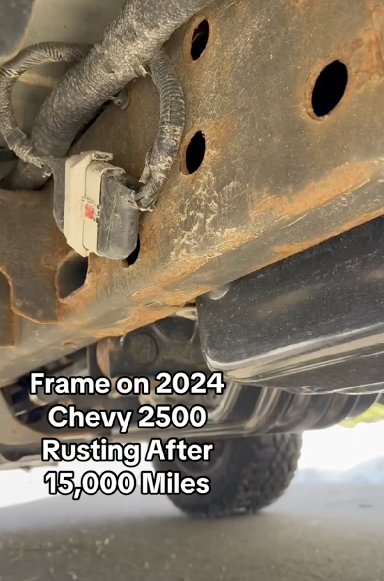 the undercarriage of a truck